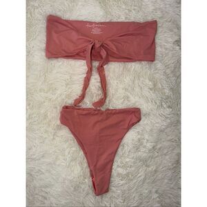 Four three seven size M pink bikini set 2 piece bathing suit